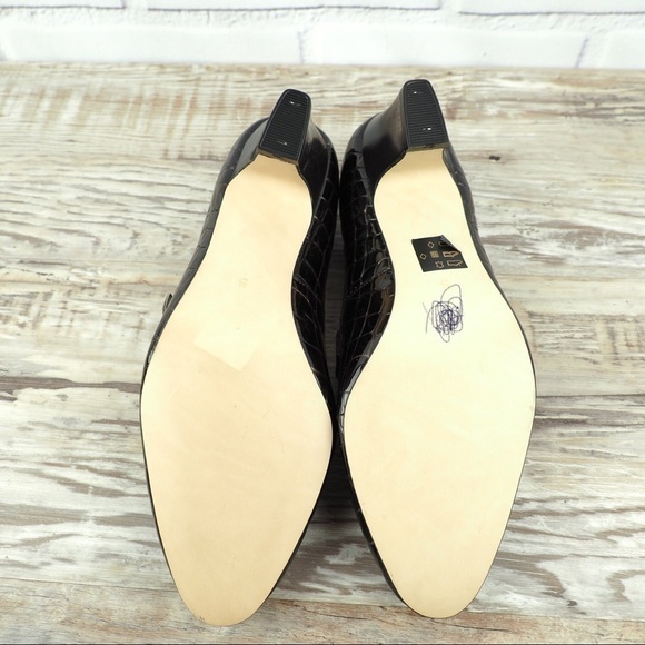 NWOT Equity brown croc embossed maryjanes - Picture 6 of 9